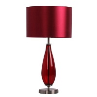 Red glass table lamp