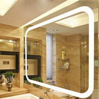Large LED wall bathroom mirror