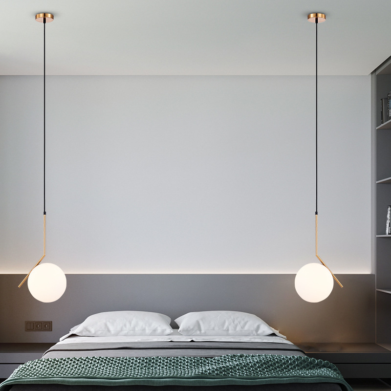 Bedside bedroom pendant lighting