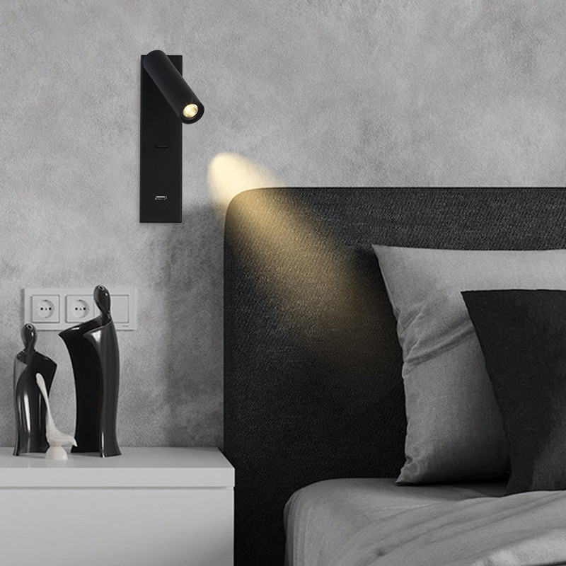 Bed reading light wall mount