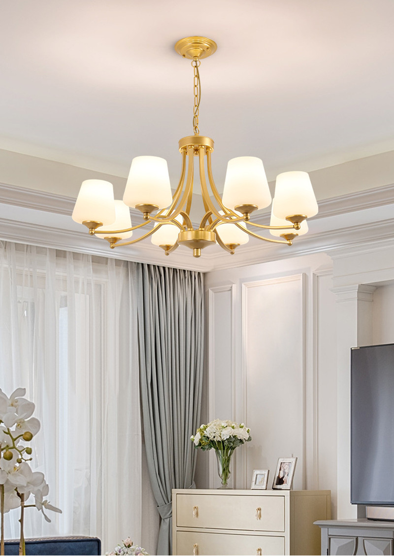 Gold chandelier for living room