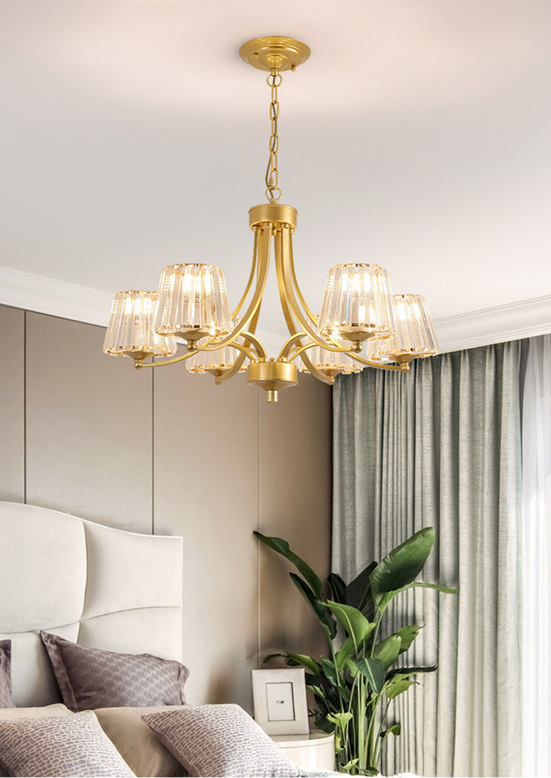 Bedroom modern gold chandelier