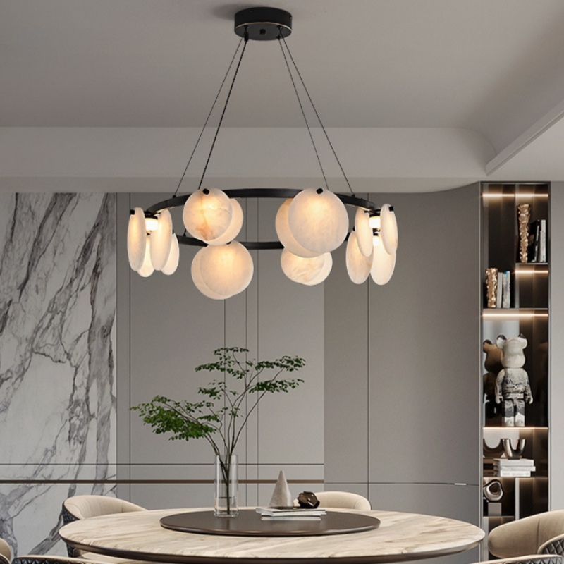 Alabaster dining room chandelier