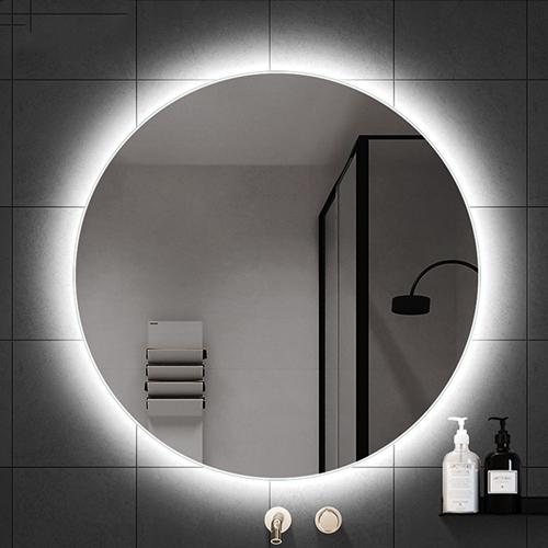 مرآة حمام بإضاءة خلفية مستديرة