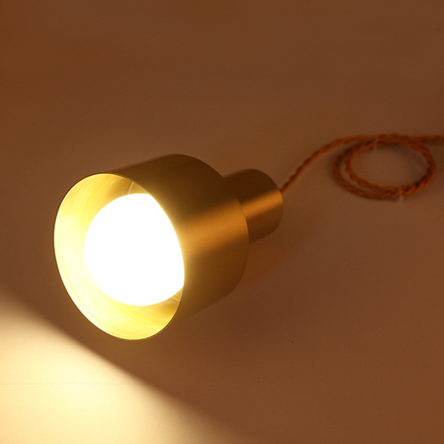 Small gold pendant light