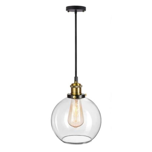Contemporary clear glass pendant light