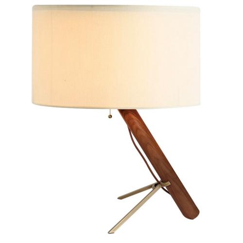 Mid century modern wood table lamp