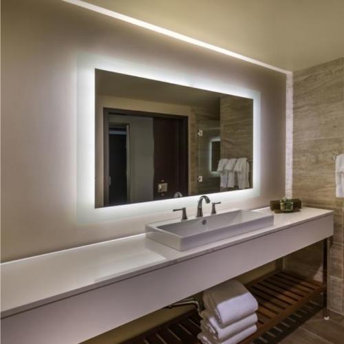 Large LED light up mirror